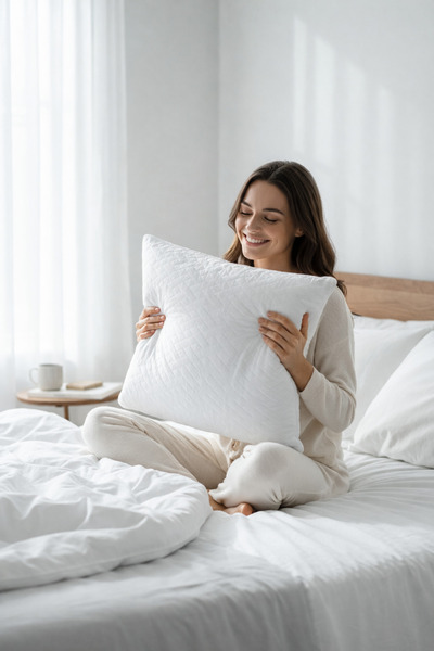 KADINCA 1000 GR Lazer Kapitoneli Silikon Elyaf Dolgulu Yastık Antialerjik Ter...