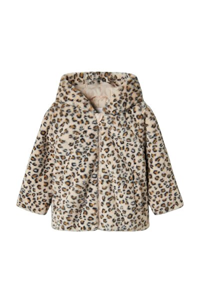 Name it NMFMILA JACKET W HOOD PB GRI Kız Çocuk Mont