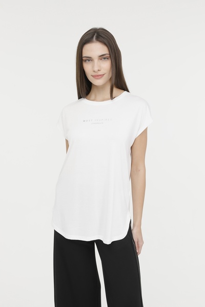 lumberjack WL BLAIR 11CT1092 4FX Ekru Kadın Kısa Kol T-Shirt