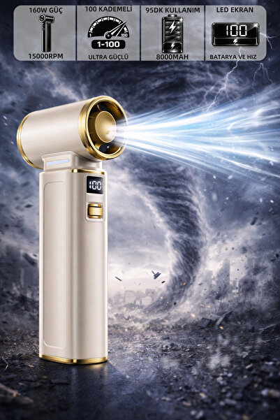 Mioji Mio AD72 Pro 8000mAh 150000RPM Taşınabilir Güçlü Hava Üfleme Cihazı - B...