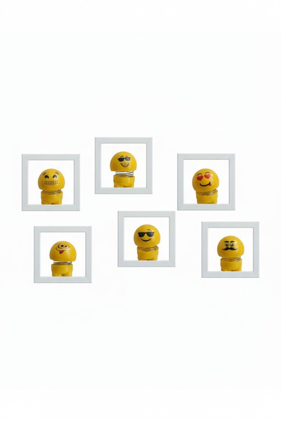 ASTUNİNG مجموعة رؤوس إيموجي زيب زيب مكونة من 3 قطع مقاس 7 سم طول 3 قطع
