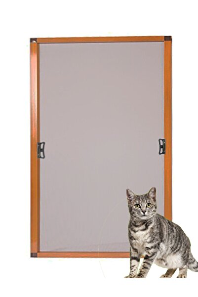 Kamataş Papuçl Sabit Sök Tak Kedi Tüllü Pencere (MAX 70X130) Sinekliği Kahver...