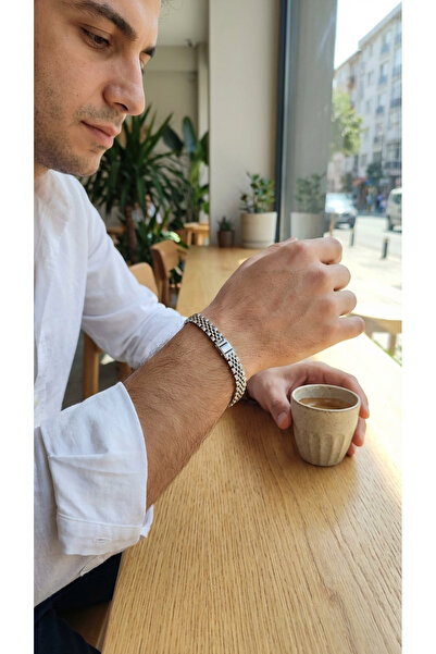Universal Gümüş Renk Paslanmaz Çelik Kordon Bileklik - Unisex Zincir Model Bi...