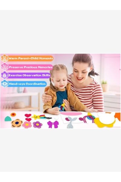 Generic Mini Dikiş Seti – Unicorn Figürlü, 6+ Yaş Çocuklar İçin Eğitici Aktiv...