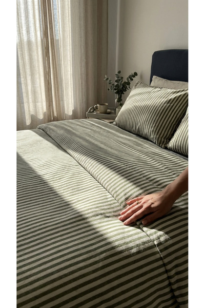 NATURAL LİFE CONCEPT طقم غطاء لحاف فاخر قابل للتنفس مناسب للاستخدام في 4 مواس...