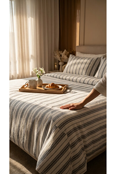 NATURAL LİFE CONCEPT طقم غطاء لحاف فاخر قابل للتنفس مناسب للاستخدام في 4 مواس...