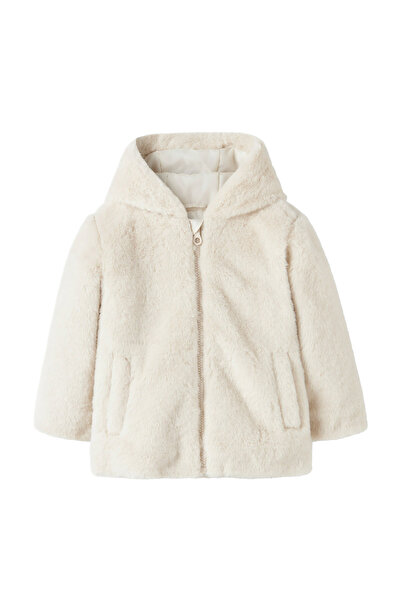 Name it NMFMILA JACKET W HOOD PB Krem Kız Çocuk Mont