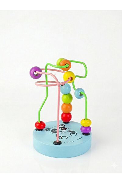 True Toys Ahşap Eğitici Koordinasyon Oyunu Mini Ahşap Helezon Yay Labirent Re...