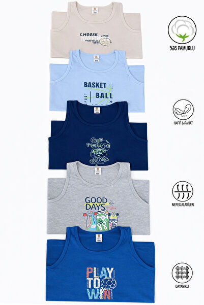 ÖZKAN underwear Özkan 31800 5 Pack Boys' Mixed Color Pattern Βαμβακερό μαλακό...