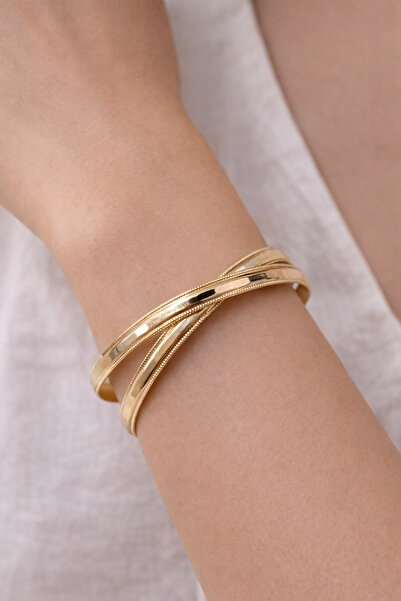 LooRen Butik X Design Gold Color Adjustable Women's Bracelet Lrn002