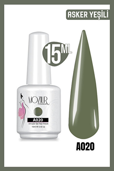 MOZIUR Kalıcı Oje Uv Led A020 (YEŞİL SERİSİ) 15ml