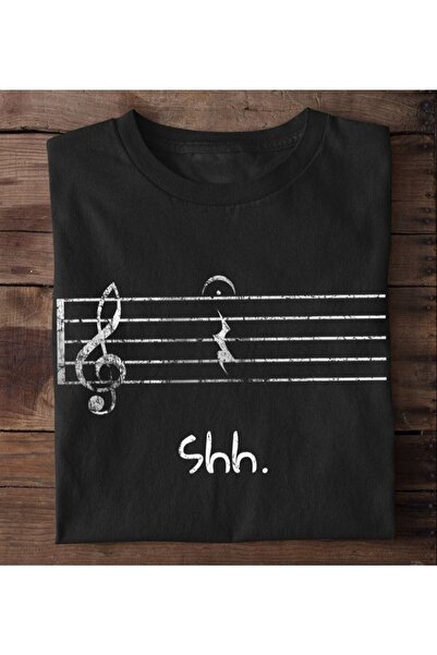 Herşey Nota Shh Sus Unisex tricou