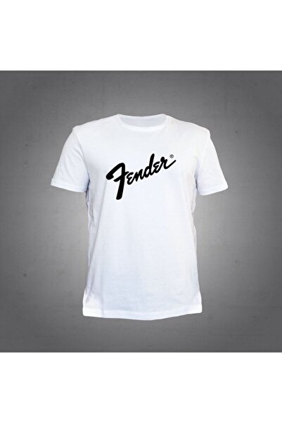 Herşey Nota Fender alb tricou
