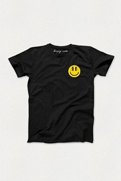 Herşey Nota Zâmbet negru tricou