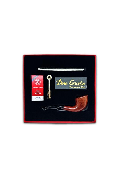 Don Gusto Gül Ağacı 9mm Kıvrık Pipo Seti Model 1 - 16131