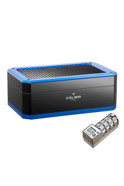 Colibri Rally CigarSpa Elektronik Nemlendiricili Puro Kutusu – Siyah/Mavi – 1...