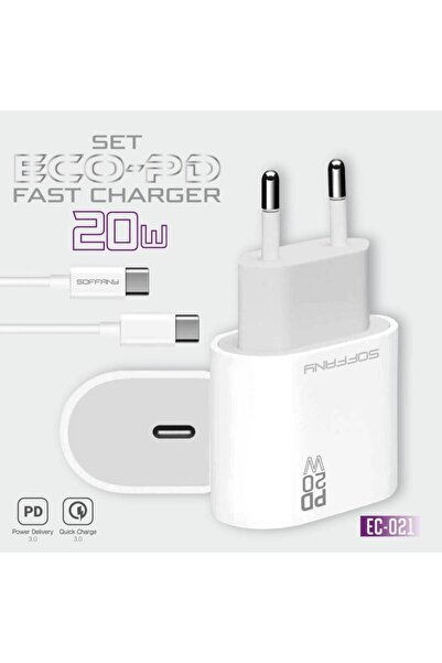 Soffany EC-021 EC-021 20W ECO-PD Hızlı Şarj USB-C to Type-C