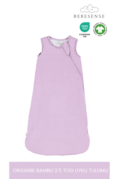BEBESENSE Organik Bambu Uyku Tulumu – 2.5 TOG Giyilebilir Battaniye, Çift Tar...