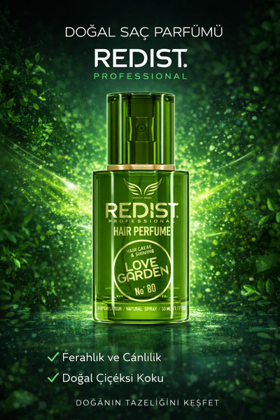 Redist Saç parfümü Love Garden | Kötü Koku Önleyici | Besler - Vegan 50 ml - ...