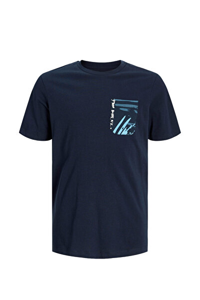 Jack & Jones JJHAWAII POCKET Lacivert Erkek Çocuk Kısa Kol T-Shirt