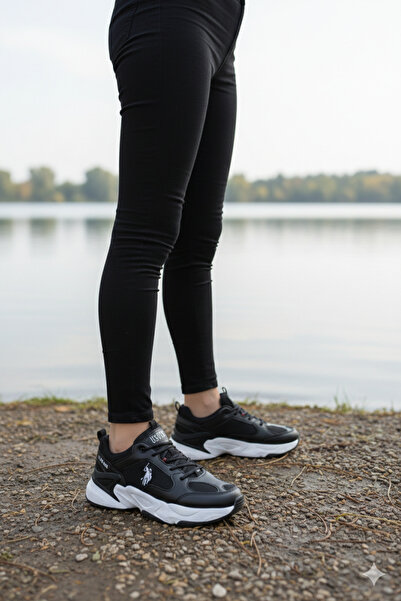 U.S. Polo Assn. حذاء رياضي أسود للنساء