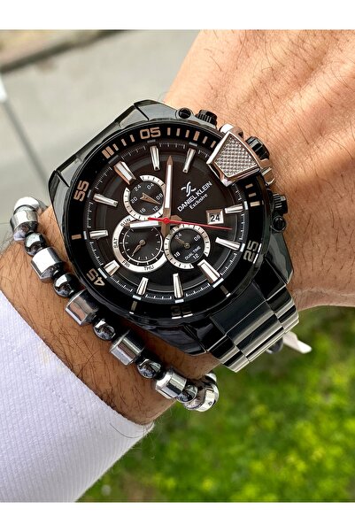 Daniel Klein Paslanmaz Çelik Kordon Erkek Kol Saati 5 Atm Su Geçirmez +Bileklik