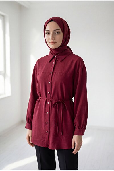 MİHRA STORE Πουκάμισο με λαμπερό ρόμπαλο και διακοσμημένο μανίκι - ZN2094 Βου...