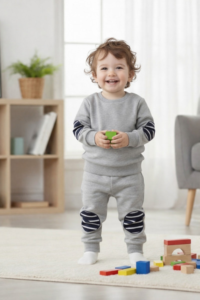 FURKYY بدلة قطنية علوية سفلية للأولاد