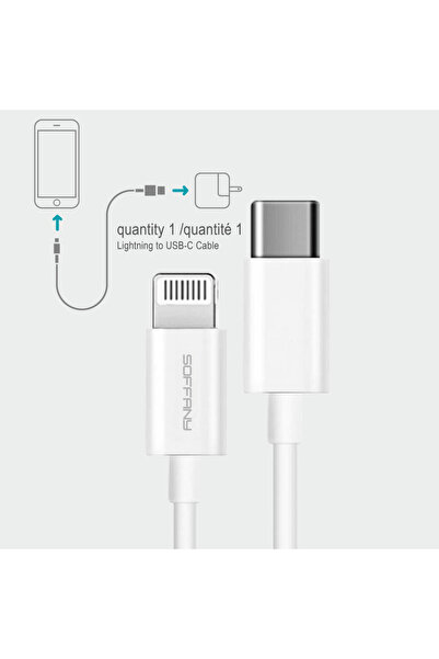 Soffany SY-222 SY-222 Type-C to Lightning USB Data Kablosu – 1mt.