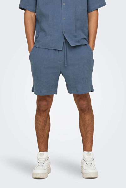 Only & Sons ONSTEL-PAS 0158 SHORTS Mavi Erkek Şort
