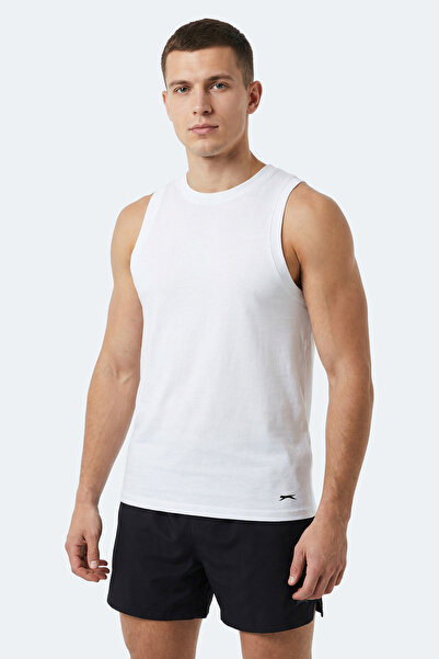 Slazenger Ανδρικό αμάνικο λευκό μπλουζάκι KULAP