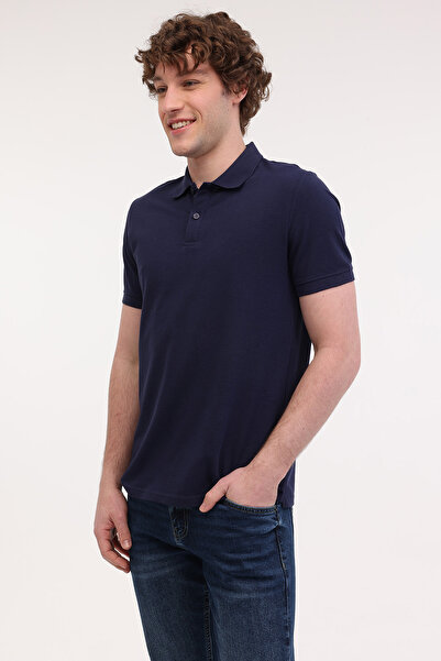 Kinetix Tricou cu mânecă scurtă pentru bărbați MB PAM 12SN328 5FX bleumarin