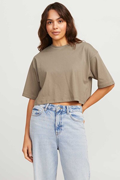JJXX JXANDREA LOOSE SSTEE JRS Бежева жіноча футболка з короткими рукавами