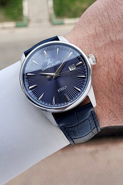 Daniel Klein Kasası Gümüş Kordonu Lacivert Renk 41,5 mm Full Çelik Kasa Erkek...