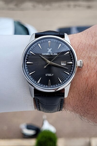 Daniel Klein Metallic Case Black Color Strap 2 Years Warranty 41.5 mm Full St...