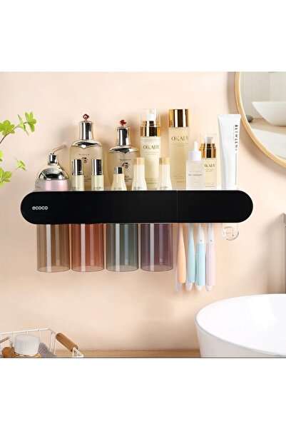 Miecoco حامل معجون الأسنان المغناطيسي اللاصق من إيكوكو مع 4 حاملات أكواب ومنظ...