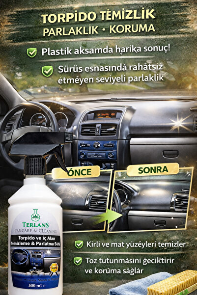 Terlans Parfümlü Iç Alan Torpido Temizleme Ve Parlatma Sütü 500 Ml + Mikrofib...
