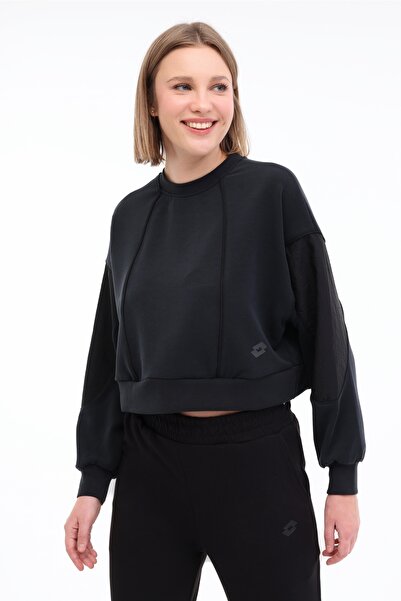 Lotto W-BETHANY C NECK SWT 4PR Siyah Kadın Sweatshirt