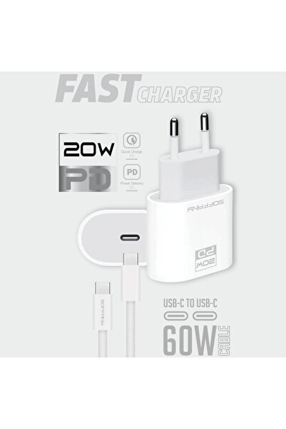Soffany SY-320 SY-320 20W PD C-to-C Şarj & Data Kablosu