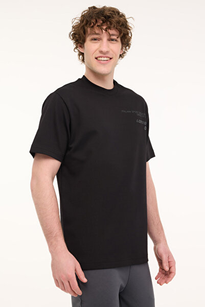 Lotto M-ZALDE TEE 5FX Siyah Erkek Kısa Kol T-Shirt