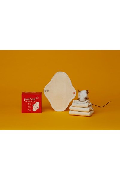 JeniPad W.Beside Cotton Washable Leak Proof Women's Pad Mix 3 Pieces (Daily, Normal, Night)