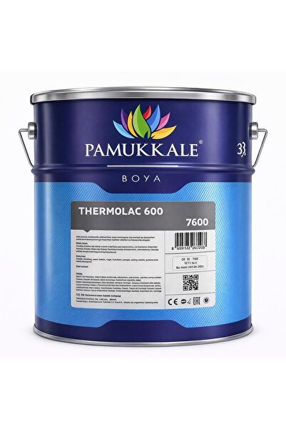 Pamukkale Thermolac 600 Derece Isıya Dayanıklı Boya 5 Kg Metalik Gri