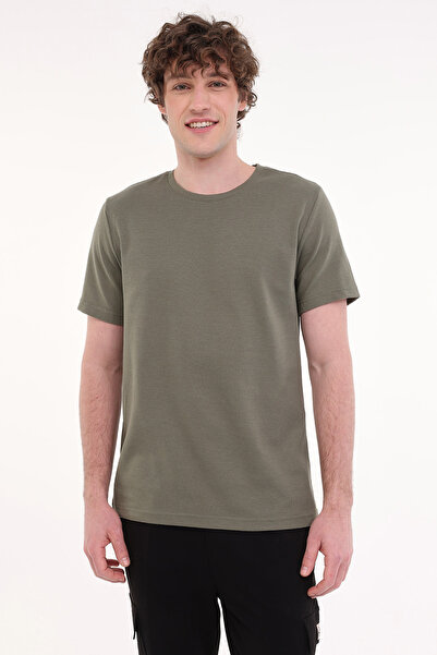 Kinetix Ανδρικό κοντομάνικο μπλουζάκι MB CZ JK 11BS101 5FX Khaki