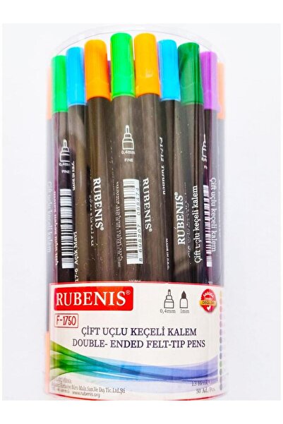 Rubenis Fineliner Double Tip 13 Colors 50 Pack