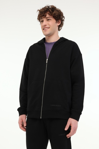 lumberjack Mb Ros 18Hs112 5Fx Black Men's Tracksuit Top