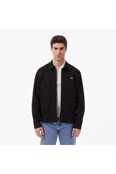 Lacoste Erkek Gömlek Yaka Siyah Mont