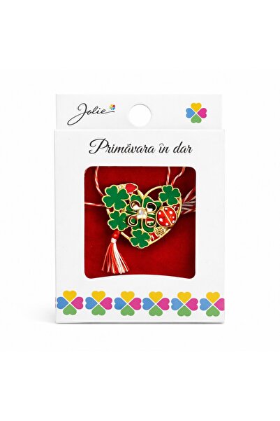 Flippy Martisor Small Brooch in Box, Brooch Size 2.5-3 cm, Flippy, Heart Patt...