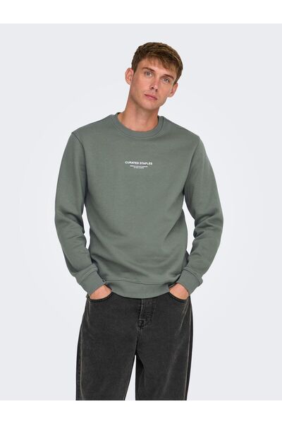 Only & Sons ONSCURATED KHAKI Reg Crew Neck Sweatshirt - 22030923