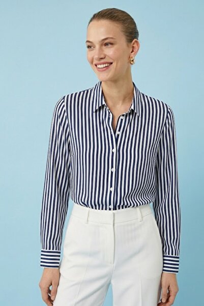 HAKKE Armürlü Çizgili Klasik GÖMLEK