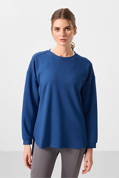 TOMMY LIFE Parlament Soft Textured O Neck Comfortable Form Women's Tunic Swea...